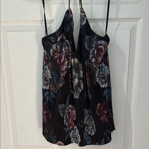 Floral Black Halter Top_STICH AND KNOT